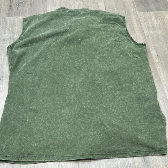 Carhartt Green Vintage Distressed Sleeveless Pocket Workwear Tank Shirt Size XXL - Picture 10 of 10